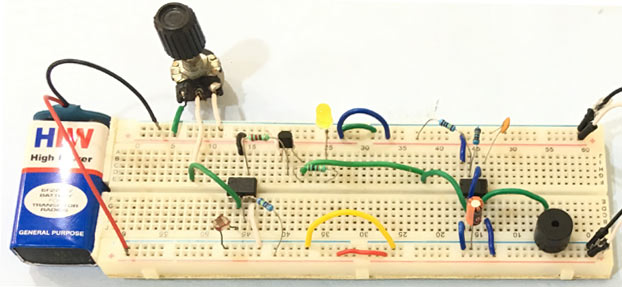 Automatic Light Fence Circuit Hardware with Alarm