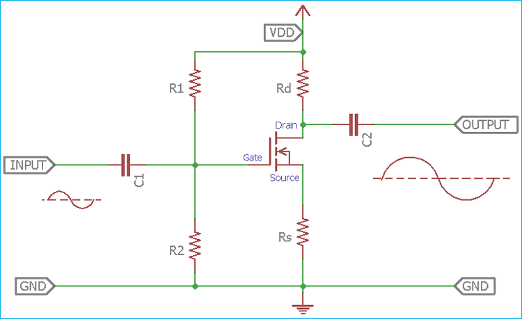 Common Source Mosfet Amplifier Circuit Diagram