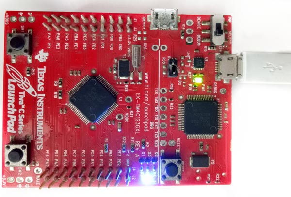 Blink an LED using TIVA C Series TM4C123G LaunchPad from Texas Instruments