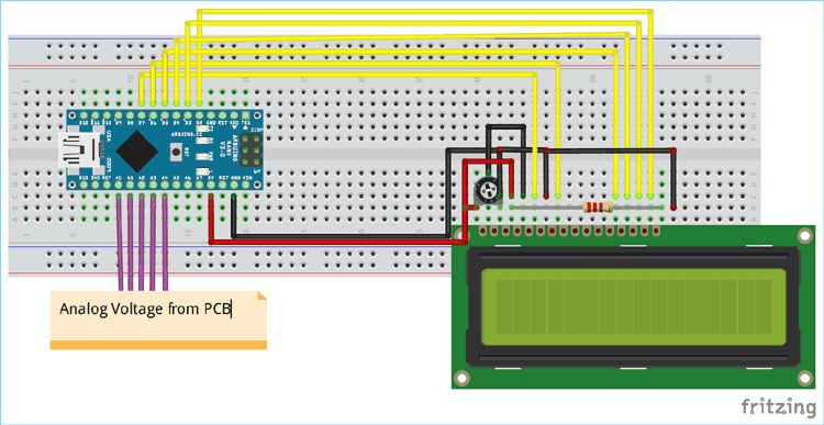 Circuit Diagram for Measuring the Lithium Cell Voltage Using Arduino