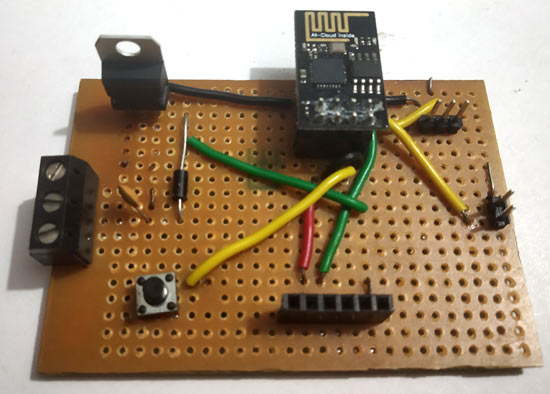 Circuit Hardware for ESP8266 Interfacing with ARM7-LPC2148