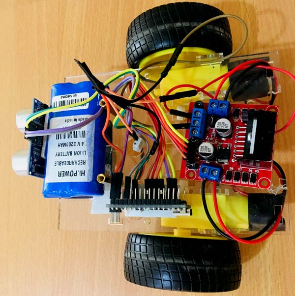 Arduino Obstacle Avoiding Robot Project Hardware
