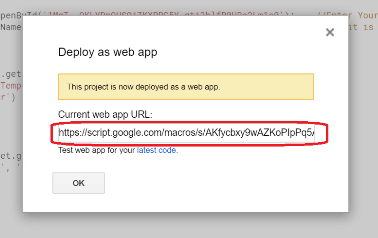 Copy Current Web App URL