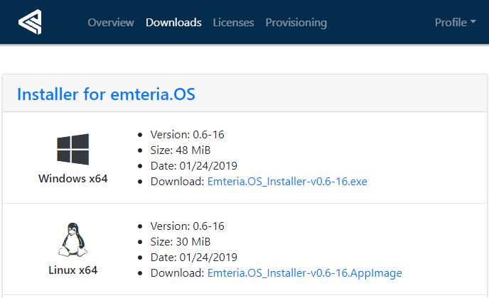 Downloading Emteria OS Android on a Raspberry Pi 3