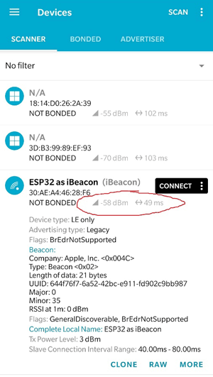 ESP32 as iBeacon Using nRF Connect for ESP32 iBeacon