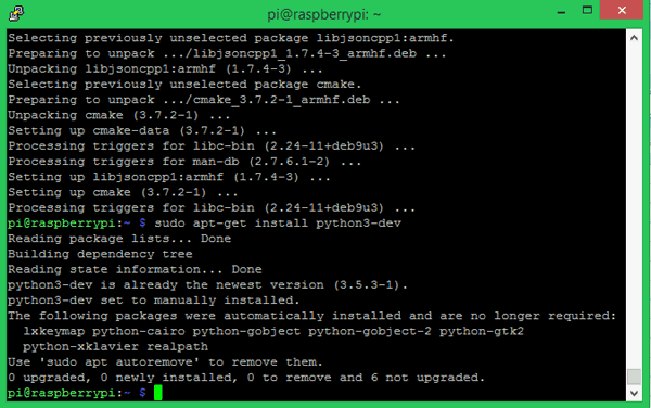 Install Python for Installing OpenCV on Raspberry Pi using CMake