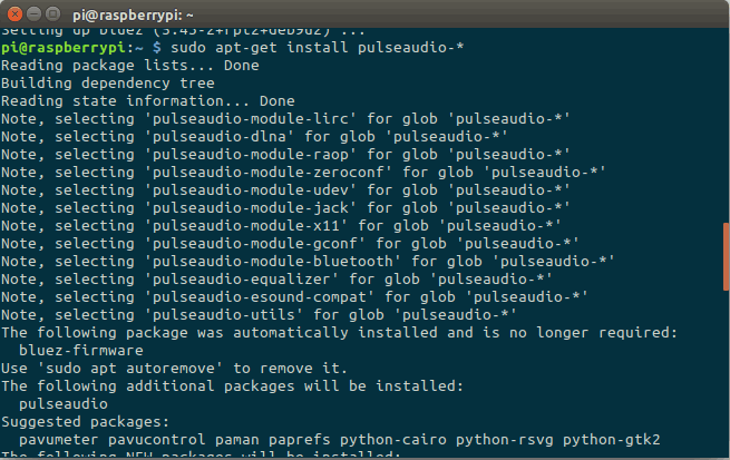 raspberry pi pulseaudio