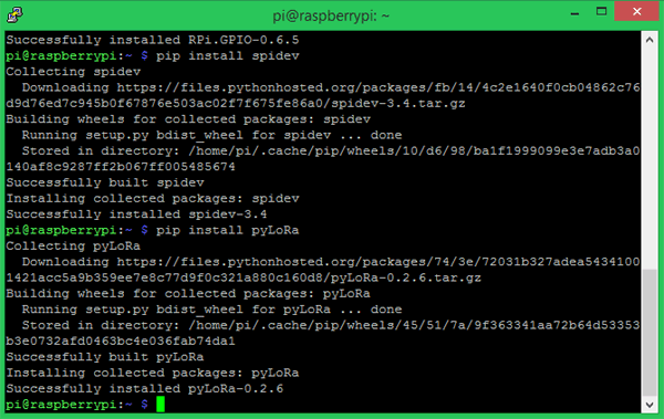 Installing PyLora Package in Pi for Lora