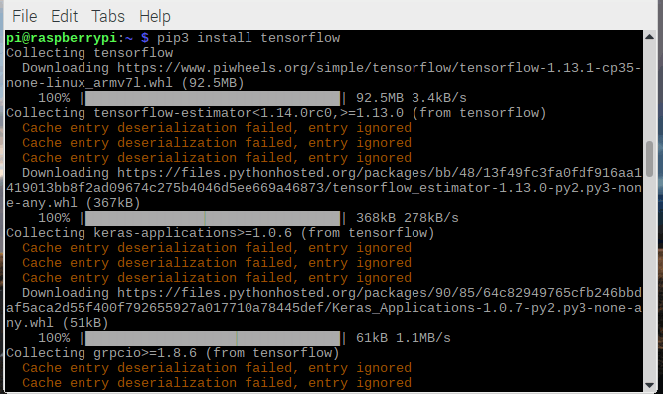 Installing TensorFlow in Raspberry Pi