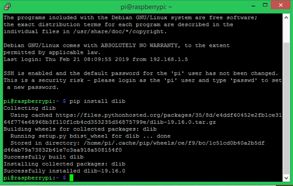 Installing the Required Packages for Real Time Face Detection using Pi and OpenCV