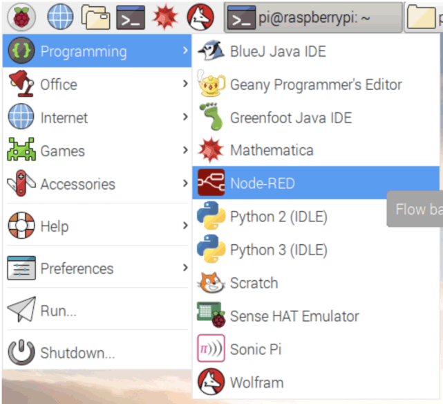 Launching Node-RED in Raspberry Pi