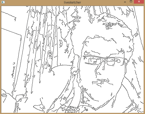 Live Sketch Application using OpenCV