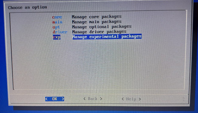 Manage Experimental Packages for Etcher on Pi