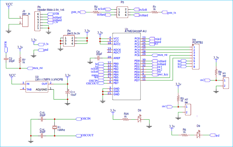 Sim800c схема модуля