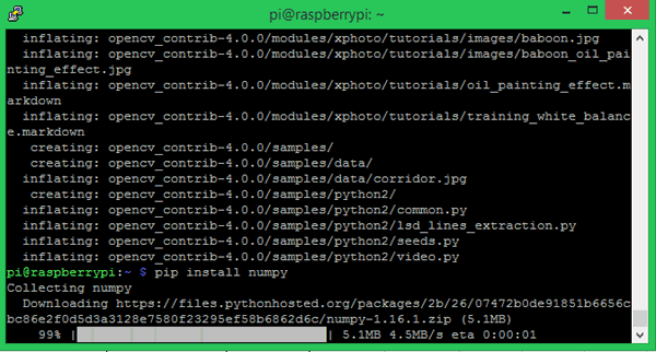 OpenCV Installed on Raspberry Pi