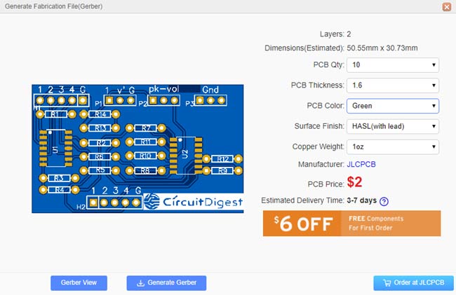 Ordering PCB for Lithium Cell Voltage Measurement Circuit