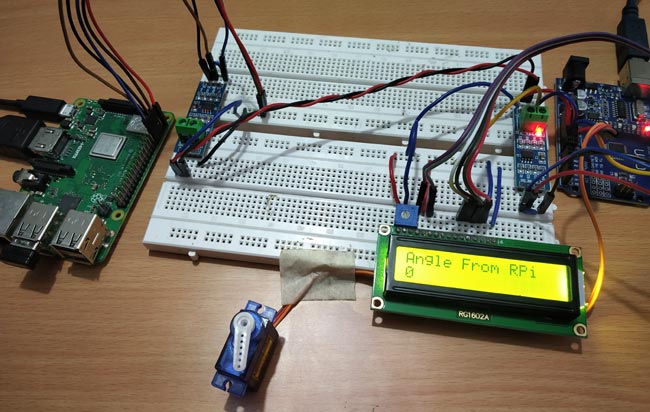 Pi to Arduino to Control Servo angle to 0 via RS-485 Serial Communication