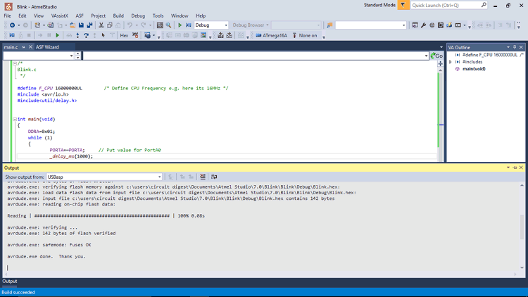 How to Program AVR Microcontroller Atmega16 Using USBASP programmer and Atmel  Studio 