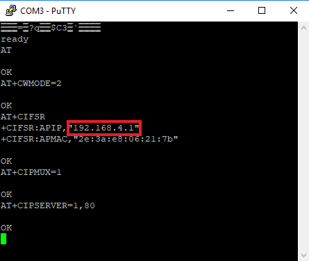 Sending AT commands from LPC2148 to ESP8266