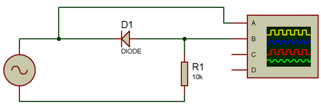 Series Positive Clipper Circuit Diagram