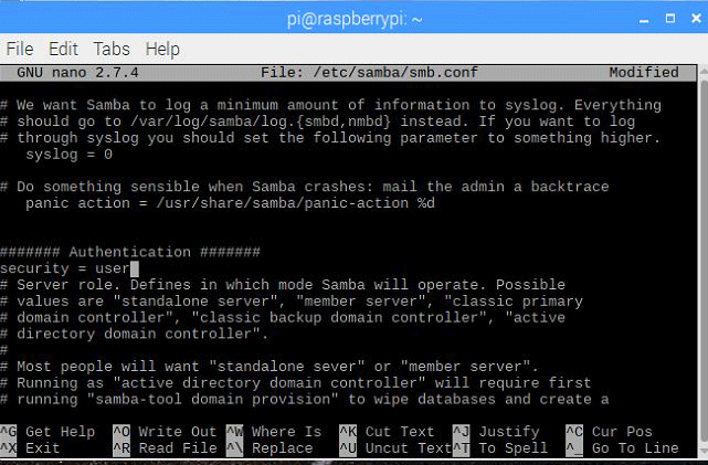 samba share raspberry pi