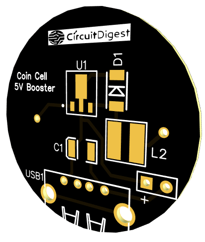 Single Cell Boost Converter PCB