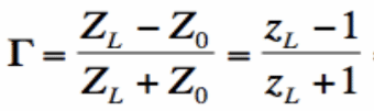 smith chart reflection coefficient calculator