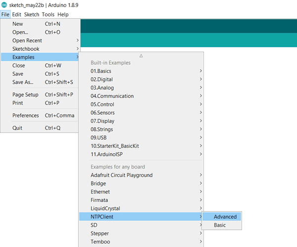 Successfully Added NTPClient Library for Internet Clock