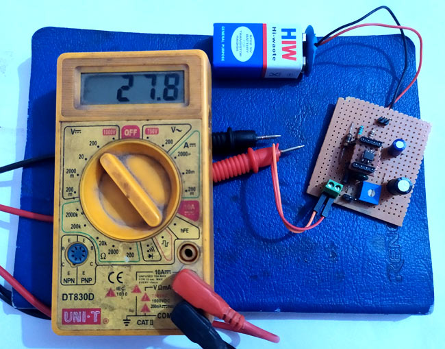 Variable Output Voltage DC to DC Boost Converter Circuit Diagram using ...