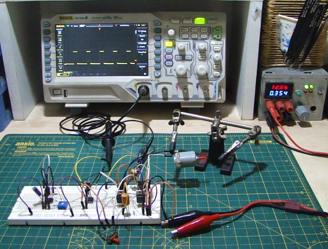 Simple H Bridge Motor Driver Circuit using MOSFET