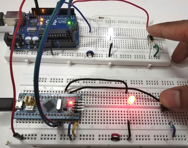 Testing I2C Communication in STM32 Microcontroller