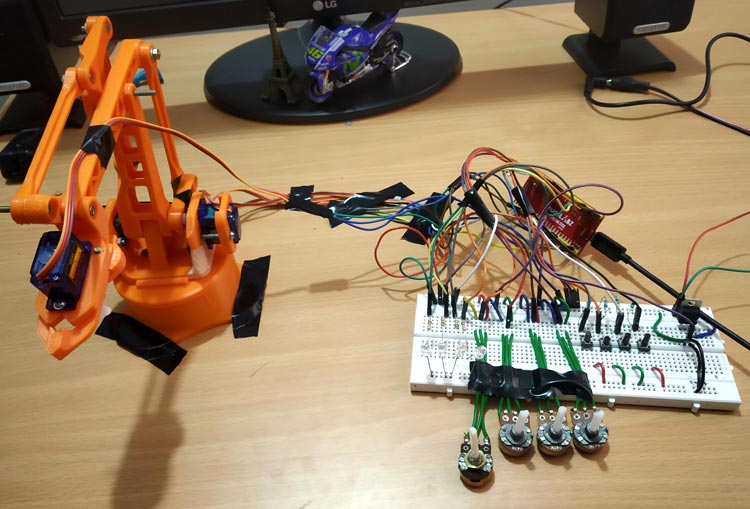 Pick and place robotic arm sales using arduino