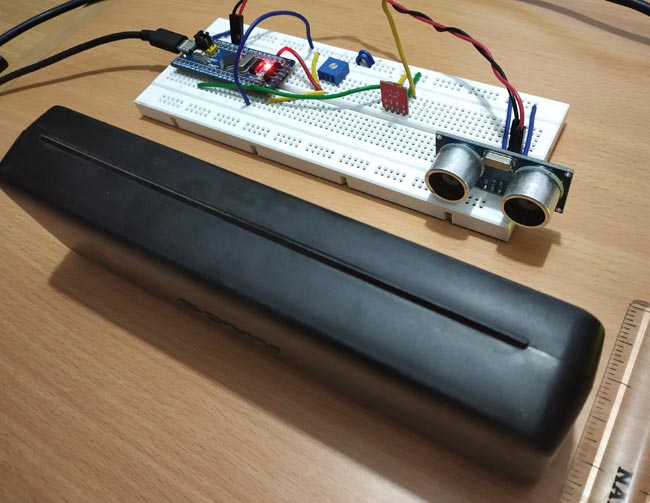 Transmitter Side Circuit Hardware for Interfacing 433Mhz RF Module with STM32F103C8