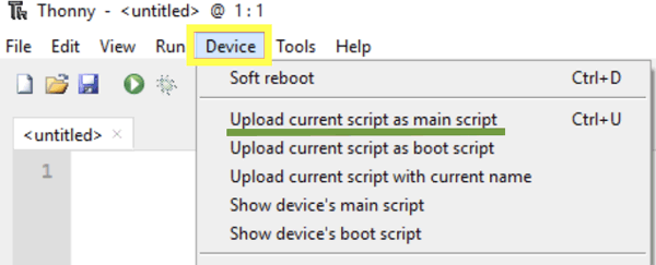 Upload Program using Micropython into ESP32