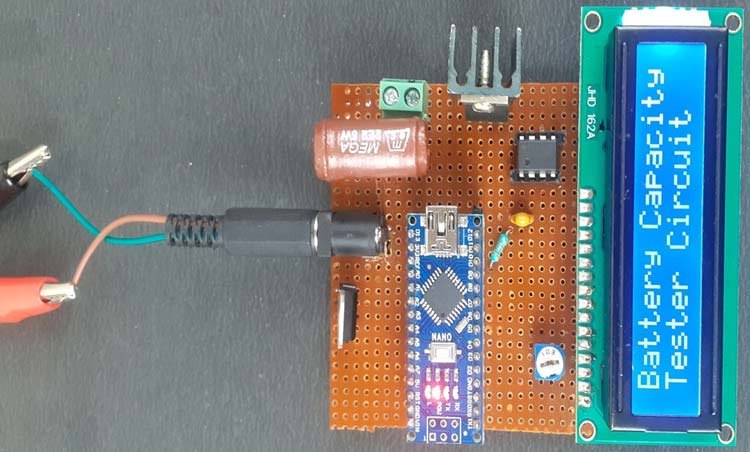 Lithium Battery Capacity Tester Using Arduino