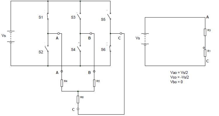 Three Phase Inverter Circuit- 120 Degree Conduction Mode