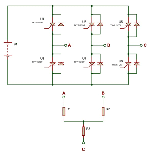 Three Phase Inverter Circuit Diagram 120 Degree And 180 Degree Conduction Mode