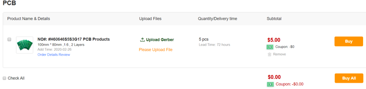 ALLPCB Ordering