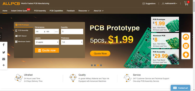 ALLPCB Website