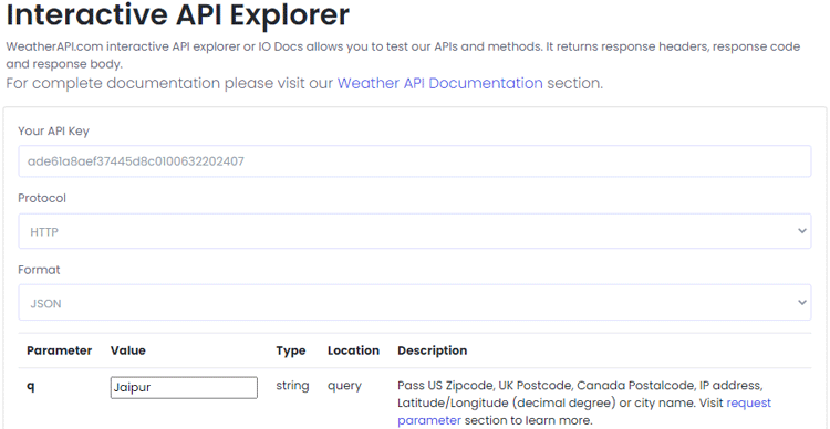 API Explorer