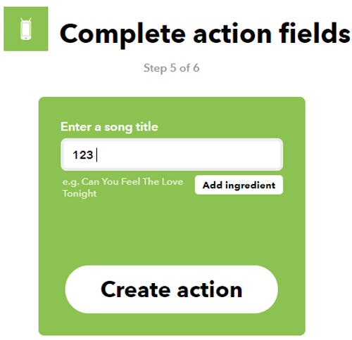 Action Field Webpage