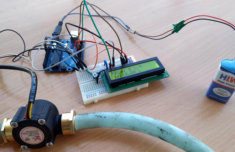 Arduino Water Flow Sensor Working