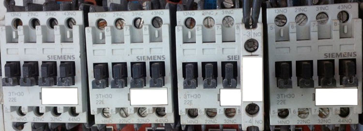 Auxiliary Contactor Spacing
