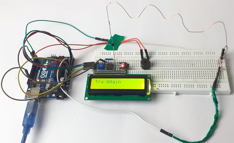 Arduino Buzz Wire Game Circuit Connections