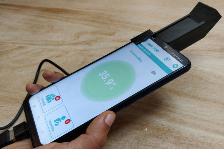 Contactless Smart Thermometer using Arduino, MLX90615 IR Temperature  Sensor, and Android – Save and Share Results with Pictures