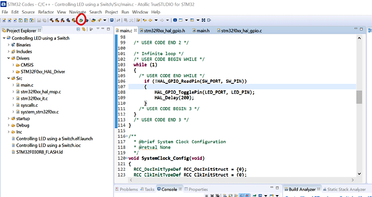 STM32 Necleo64 Development Board Debugging