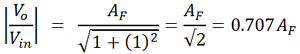 First Order Butterworth Low Pass Filter Gain