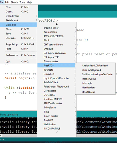 FreeRTOS Arduino IDE