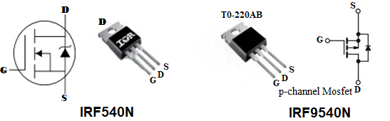 Irf9540npbf схема включения