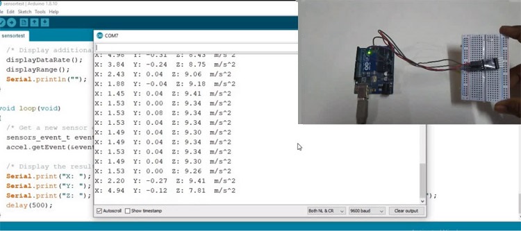 Interfacing ADXL345 Accelerometer with Arduino UNO